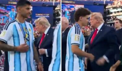 Cristian Romero’dan Donald Trump’a soğuk tavır! Elini sıkmadı