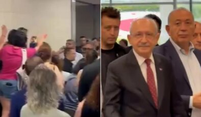 Deniz Göktaş’a destek için adliyeye giden Kılıçdaroğlu’na protesto