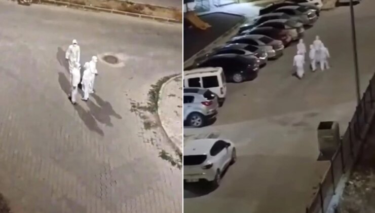 Deprem konutları çevresinde esrarengiz görüntü! Polis alarma geçti