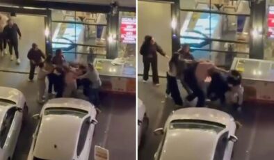 Beylikdüzü’nde 4 kadının saç saça kavgası kamerada