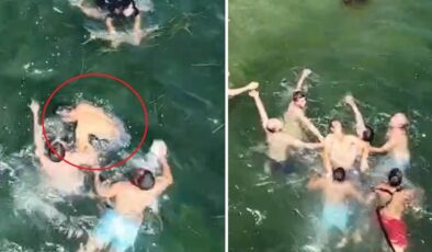 Boğulma tehlikesi geçiren kişinin yeri dronla tespit edilip kurtarıldı