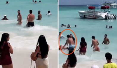 Dünyaca ünlü turizm cennetinde kadına şiddet skandalı: Kalabalığın gözü önünde saldırdı