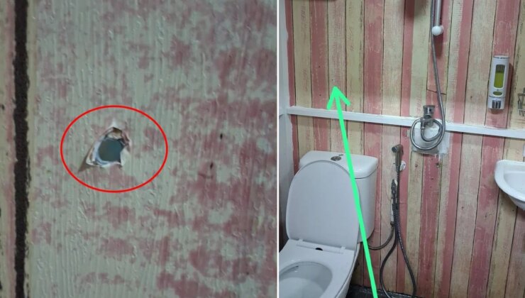Mide bulandıran görüntü! Genç kadın tuvalete girince fark etti