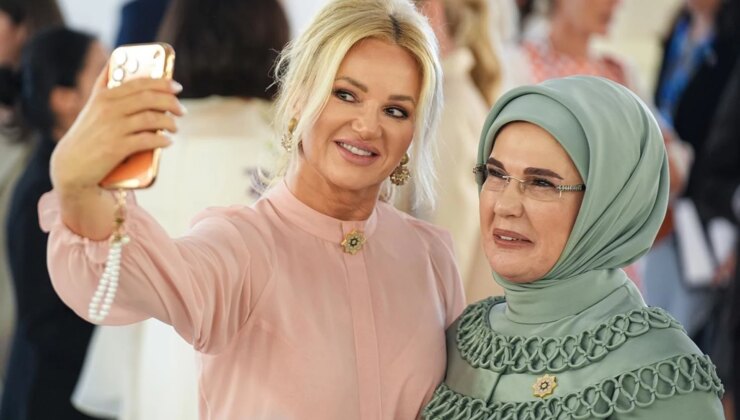 Emine Erdoğan, lider eşlerini Çankaya Köşkü’nde ağırladı