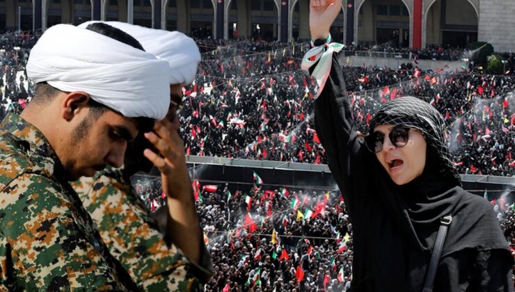 İran’ın eski lideri Hamaney’e veda! İşte on binlerce kişinin katıldığı törenden görüntüler
