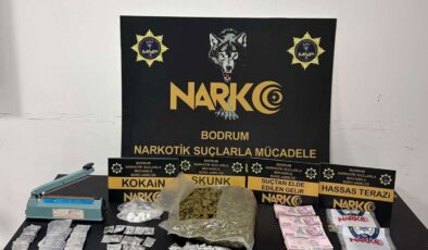 Bodrum’da uyuşturucu operasyonu: 3 şüpheli gözaltına alındı.