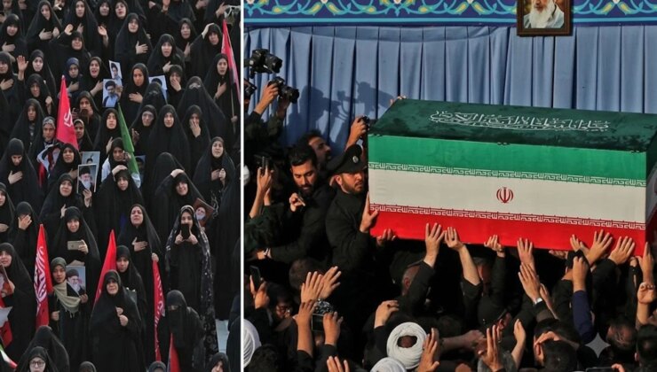 İran eski dini lideri Hamaney’in cenazesi Necef’te resmi törenle karşılandı