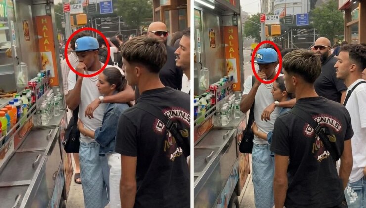 Helal olsun sana! O da herkes gibi kuyruğa girip yemeğini almayı bekledi