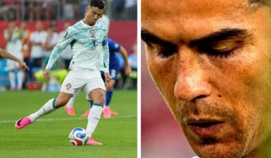 Cristiano Ronaldo’nun penaltı kullandığı anda ağzından çıkan kelimeye dikkat