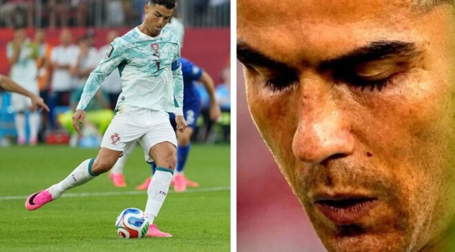 Cristiano Ronaldo’nun penaltı kullandığı anda ağzından çıkan kelimeye dikkat