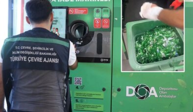 Depozito iade makinesinin içi ilk kez görüntülendi: Atılan şişeler böyle ayrıştırılıyor