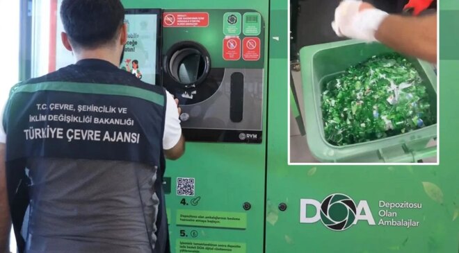 Depozito iade makinesinin içi ilk kez görüntülendi: Atılan şişeler böyle ayrıştırılıyor