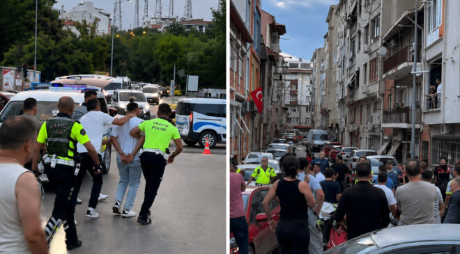 Edirne’de 2 aile birbirine girdi, ortalık bir anda savaş alanına döndü