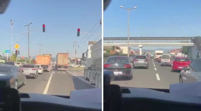 Düzce’de “insanlık ölmemiş” dedirten görüntü: Ambulansa yol vermek için bunu yaptılar