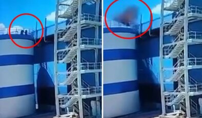Kırklareli’nde fabrikadaki patlama anı güvenlik kamerasına yansıdı