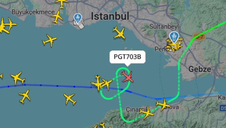 İstanbul’da fırtına; uçaklar havada tur atmak zorunda kaldı