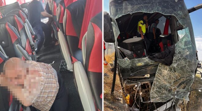 Ankara-Niğde otoyolunda otobüs devrildi: 40 yaralı