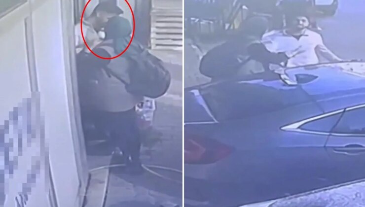 Tacizci kadından yeni görüntü! Öpmek istediği yıkamacı su sıkarak uzaklaştırmış