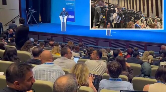 NATO Genel Sekreteri Rutte’nin basın toplantısına yoğun ilgi! Gazeteciler tıka basa doldurdu
