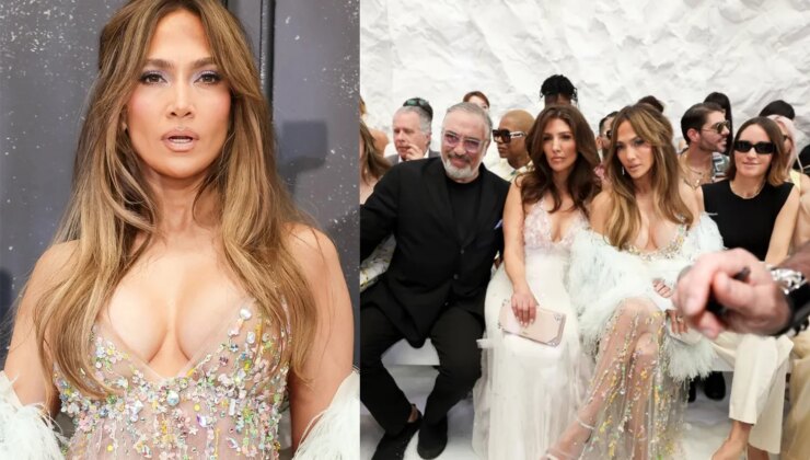 Jennifer Lopez, transparan elbisesiyle tüm bakışları üzerine topladı