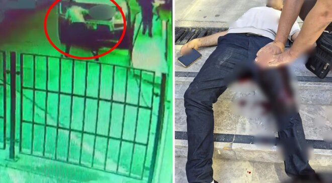 Kasklı saldırgan kovaladığı şahsı bacağından vurup kaçtı