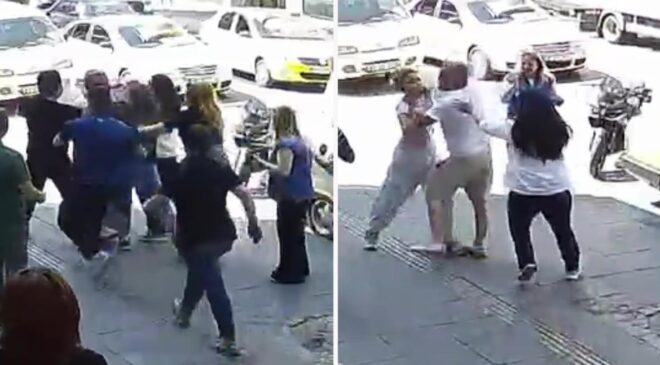 Kaza sonrası çıkan kavgada ortalık savaş alanına döndü: Kadın sürücüyü böyle darp etti