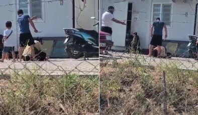 Kan donduran görüntü! Her şey çocuklarının gözleri önünde yaşandı