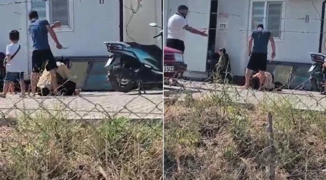 Kan donduran görüntü! Her şey çocuklarının gözleri önünde yaşandı
