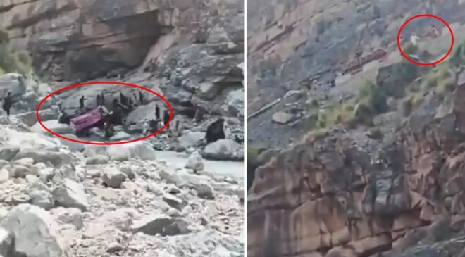 Yolcu otobüsü uçuruma yuvarlandı! 40 kişi hayatını kaybetti