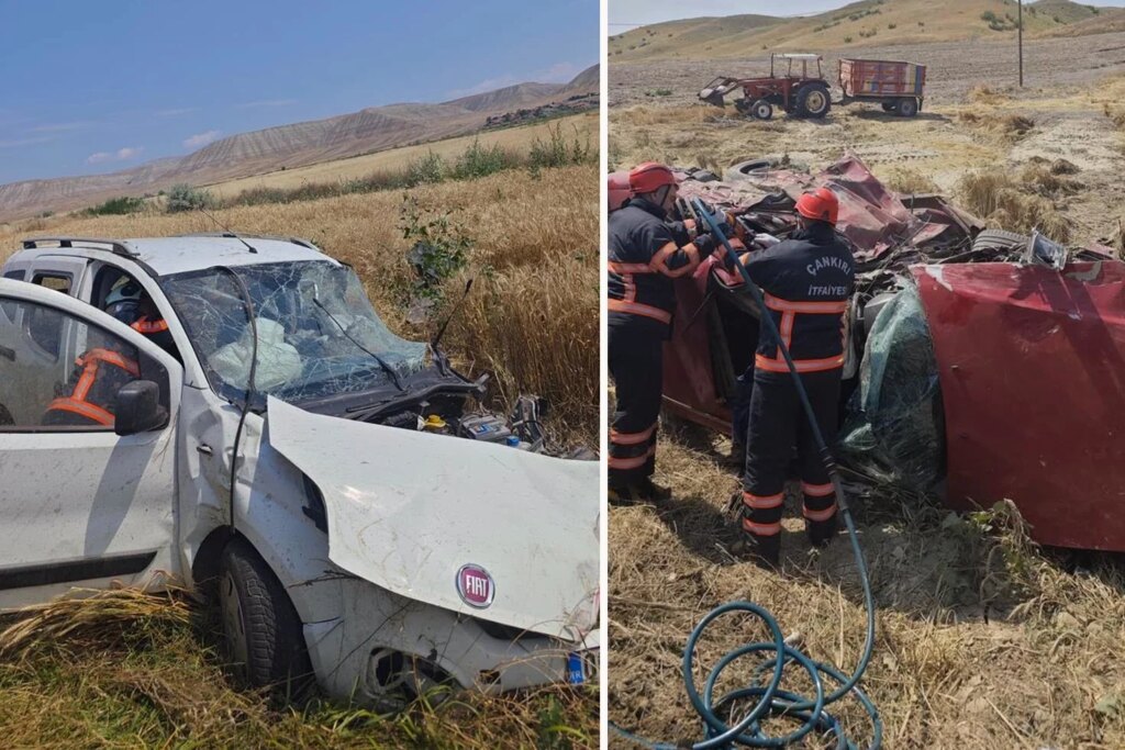 Çankırı'da trafik kazası: 3 ölü, 4 yaralı