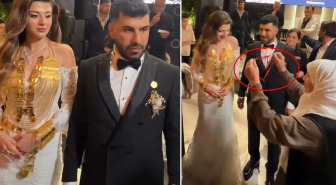 Kayınvalidenin geline taktığı hediye düğüne damga vurdu