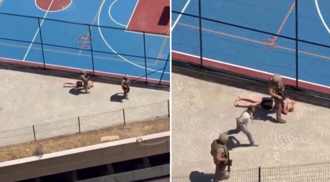 Özel harekat polisleri siteye baskın yaptı! O anlar kamerada