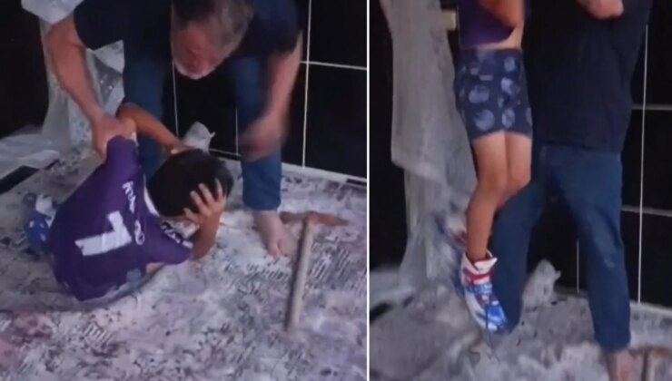 Türkiye’yi ayağa kaldıracak görüntü! Savunmasız çocuğu darp etti