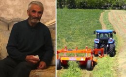 Ot biçme makinesine sıkışan çiftçi feci şekilde can verdi