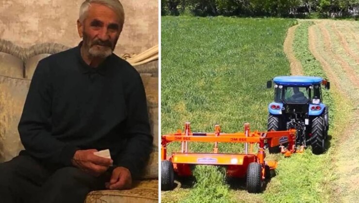 Ot biçme makinesine sıkışan çiftçi feci şekilde can verdi