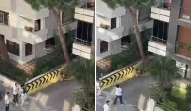 Maltepe’de kadına şiddet iddiasını duyan mahalleli balkona çıkan kişiye taş attı