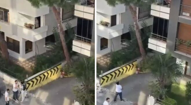Maltepe’de kadına şiddet iddiasını duyan mahalleli balkona çıkan kişiye taş attı