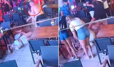 İngiliz turist, eşini ve ona engel olmaya çalışan çocuklarını acımasızca darbetti