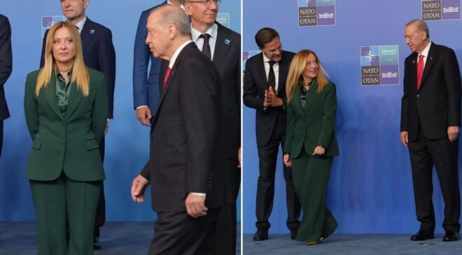 Meloni’nin bakışları yine gündem! Gözünü alamadı