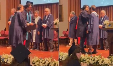 Boğaziçi Üniversitesi mezuniyet töreninde gerginlik! Akademisyeni böyle protesto etti