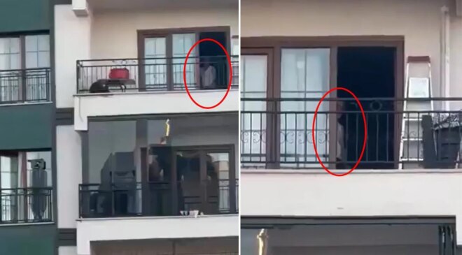 Gaziantep’te mide bulandıran görüntü! Komşularına aldırış etmedi