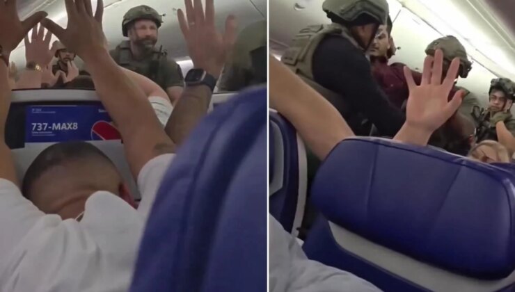 Müslüman yolcunun alarmı havada kriz çıkardı! Polisten uçağa baskın