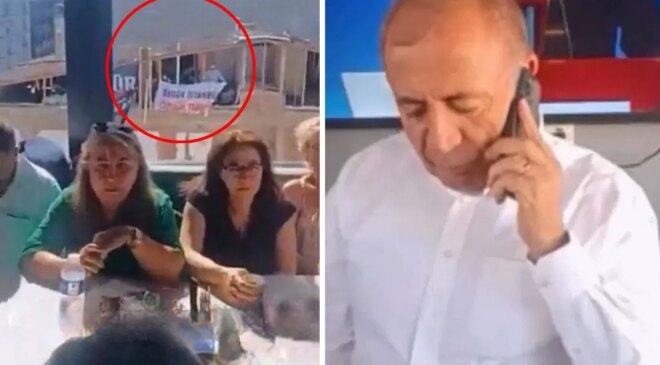 CHP Gençlik Kolları’ndan Gürsel Tekin’in toplantısına pankartlı protesto