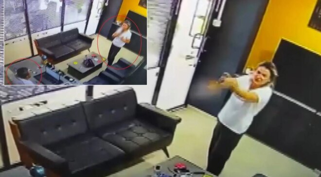 Önce emlakçıyı sonra kendini vurdu! Dehşet anları anbean kamerada