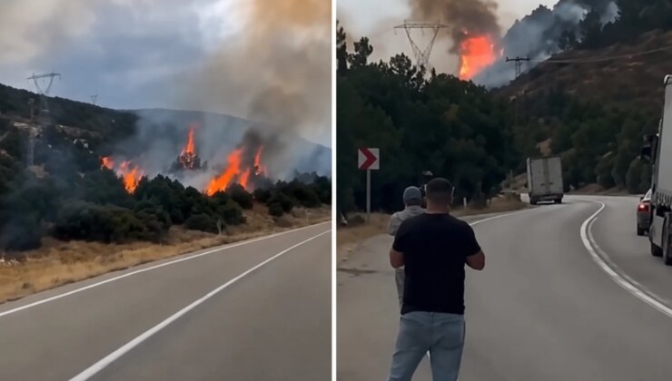 Isparta korkutan orman yangını, alevler ormana sıçradı