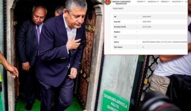 Özgür Özel başkanlığındaki Yeni Parti, Yargıtay resmi sitesine işlendi