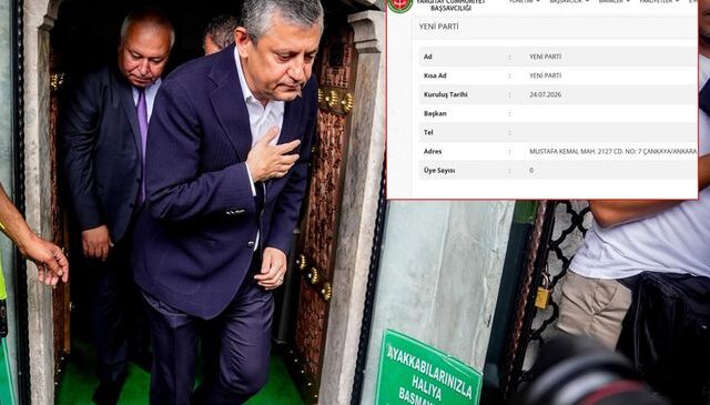 Özgür Özel başkanlığındaki Yeni Parti, Yargıtay resmi sitesine işlendi