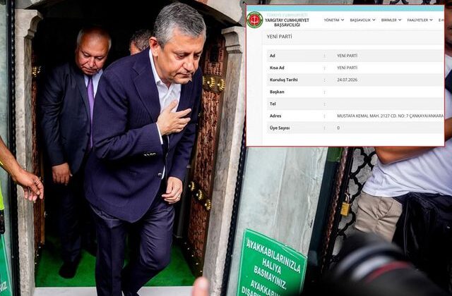 Özgür Özel başkanlığındaki Yeni Parti, Yargıtay resmi sitesine işlendi