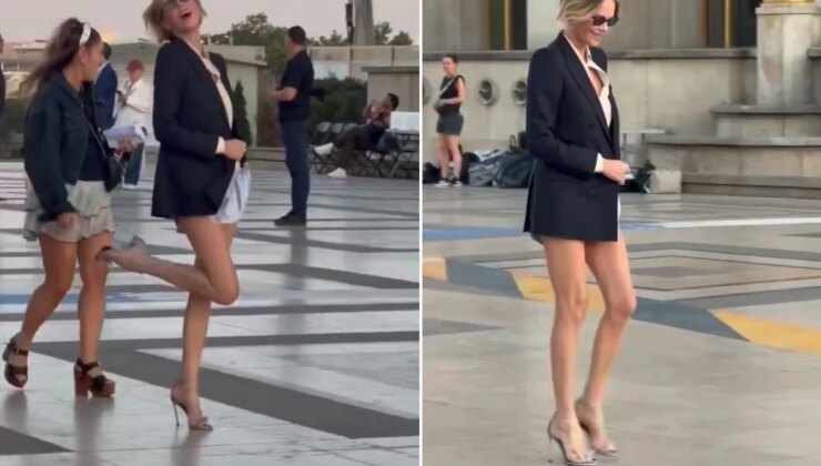 Paris’te Charlize Theron rüzgarı! Süper mini şortuyla yıllara meydan okudu