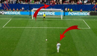 Görüntüdeki ismi hepiniz tanıyorsunuz! Messi penaltıyı kaçırsın diye şekilden şekle girdi